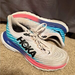 HOKA Mach 5 Women’s Running Shoes Size 7 Blue Pink PROFLY+